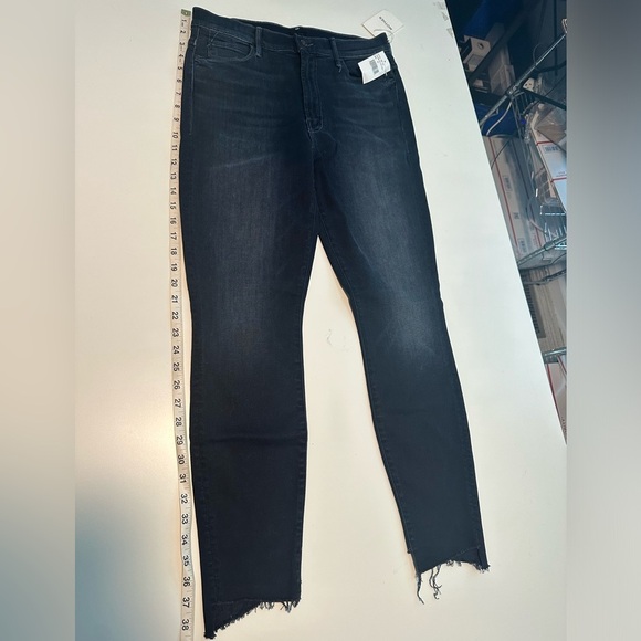 MOTHER Stunner Zip Two Step Ankle Fray Jeans LAST CALL Skinny Distressed Raw Hem - Picture 3 of 9